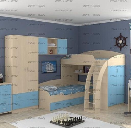 Кровать двухъярусная Соня 1+2+3