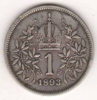 1 крона 1893 г. Австрия