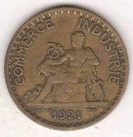 1 франк 1921 г. Франция
