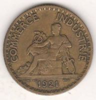 1 франк 1921 г. Франция