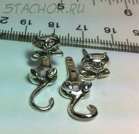 Серьги серебряные "Кошечка" (925проба)