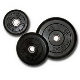 Диск черный обрезиненные MB Barbell 0,75 кг (Д-26-31-51-мм)