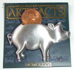 Брошь "Хрюшка-копилка" под олово и медь