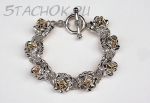 Браслет "Розы" под серебро и золото