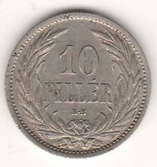 10 филлеров 1909 г. Венгрия