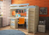 дуб кремона/голубой