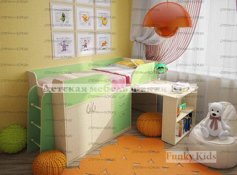 Кровать-чердак Фанки Кидз-10 СВ