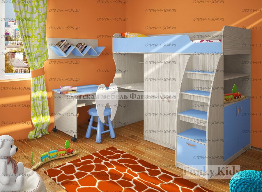 Кровать-чердак Фанки Кидз-18/1 СВ