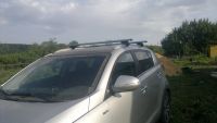 Багажник на крышу Kia Sportage III (SL) с интегрированными рейлингами, Атлант, аэродинамические дуги
