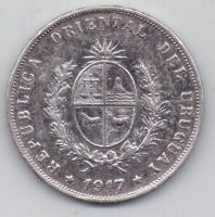 50 сентесимо 1917 г. Уругвай