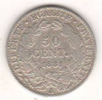50 сантим 1881 г. Франция