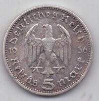 5 марок 1936 г. Германия