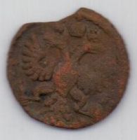 полушка 1735 г. брак чекана