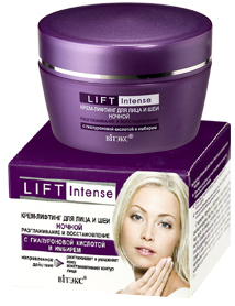 ВИТЕКС. LIFT  INTENSE. КРЕМ-ЛИФТИНГ  ДЛЯ  ЛИЦА  И  ШЕИ  НОЧНОЙ  "РАЗГЛАЖИВАНИЕ  И  ВОССТАНОВЛЕНИЕ", 45 МЛ.