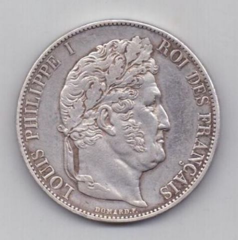 5 франков 1845 г. UNC Франция
