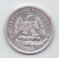25 сентаво 1886 г. Мексика