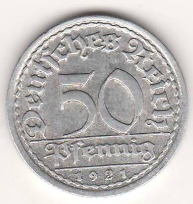 50 пфеннигов 1921 г. Германия