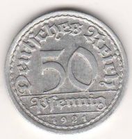 50 пфеннигов 1921 г. Германия