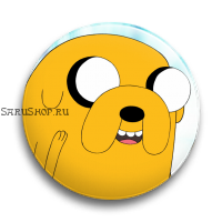 Значок  56 мм.  Adventure Time