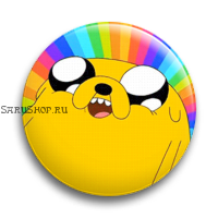 Значок  56 мм.  Adventure Time