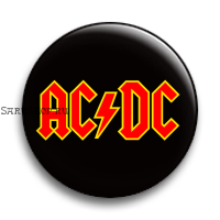 Значок  56 мм. AC/DC