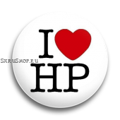 Значок  37 мм. i love HP