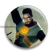 Значок  37 мм.  Half Life