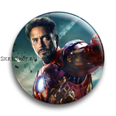 Значок  37 мм. Iron Man