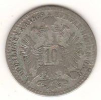 10 крейцеров 1869 г. Австрия