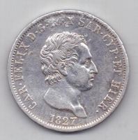 5 лир 1827 г. Сардиния