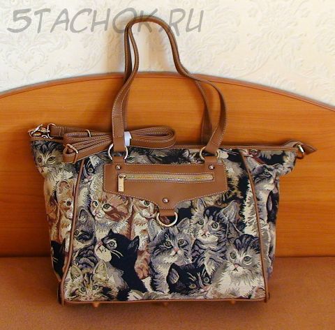 Сумка гобеленовая женская "Кошки 004"