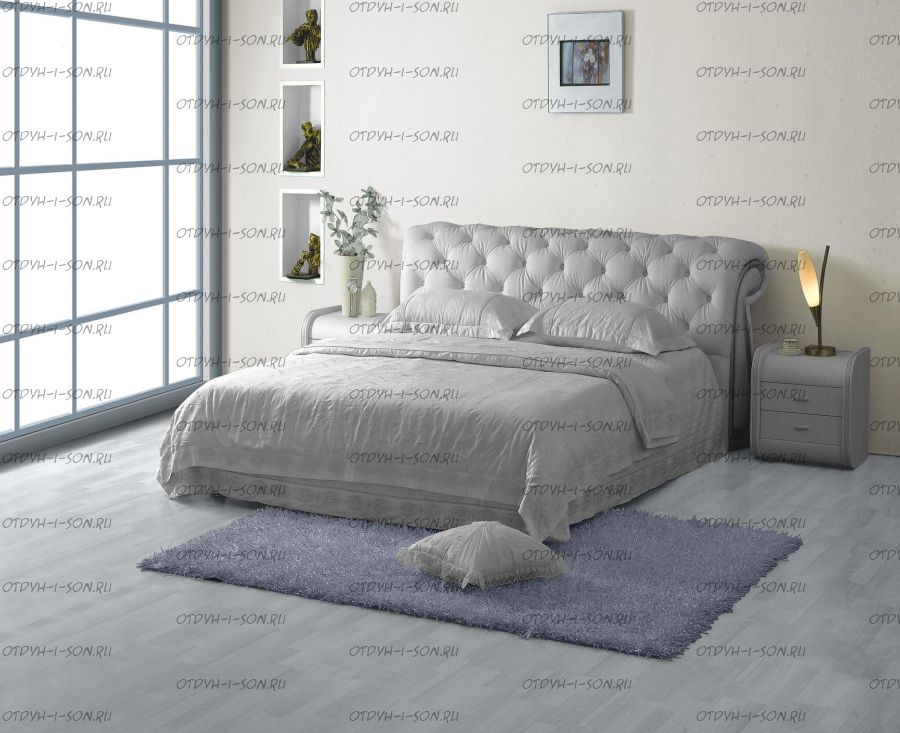 Кровать кожаная 1031 с подъемным механизмом (Татами)