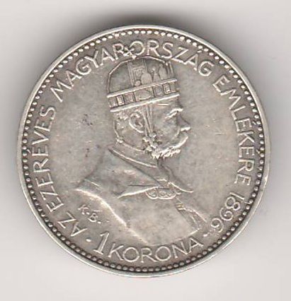 1 крона 1896 г. Венгрия