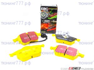 Тормозные колодки EBC, серия Yellow Stuff, задний к-кт для 5.0 Supercharged 2009-2013