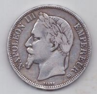 5 франков 1869 г. Франция
