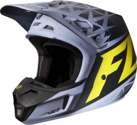 Мотошлем Fox Racing V2 Given Helmet ECE grey/yellow