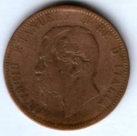 10 чентезимо 1862 г. Италия