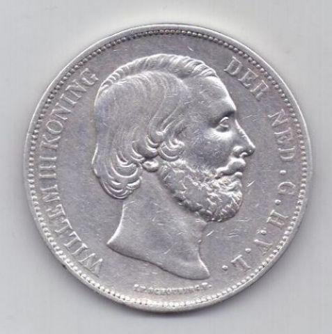 2 1/2 гульдена 1874 г. Нидерланды