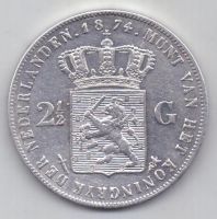 2 1/2 гульдена 1874 г. Нидерланды