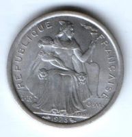 1 франк 1973 г. Новая Каледония