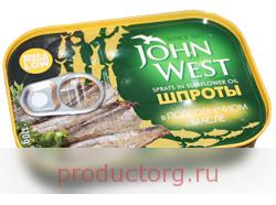 Шпроты john west в подсолнечном масле 110г