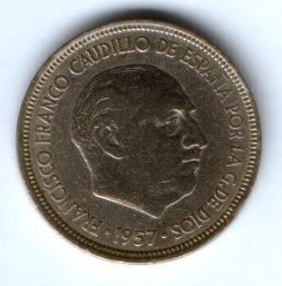 5 песет 1957 г. Испания