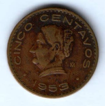 5 сентаво 1953 г. Мексика