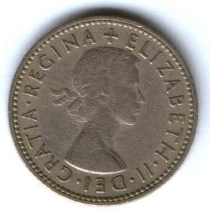 1 шиллинг 1956 г. Великобритания