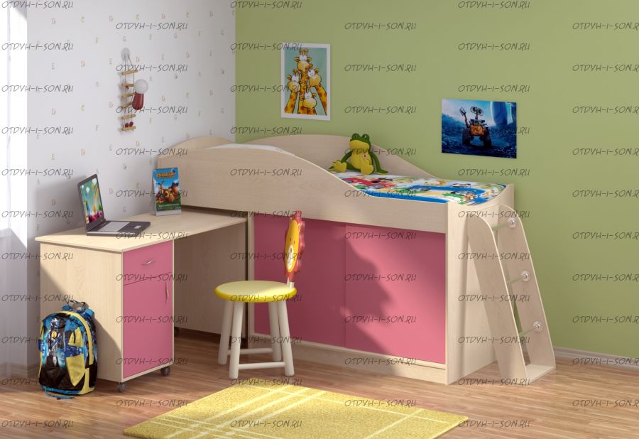 Кровать-чердак Дюймовочка-3