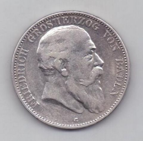 5 марок 1904 г. Баден. Германия