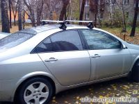 Багажник на крышу Nissan Primera, Атлант, аэродинамические дуги