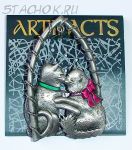 Брошь "Кошачий поцелуй" под олово/эмаль