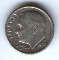 10 центов 1990 г. США