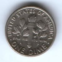10 центов 1990 г. США